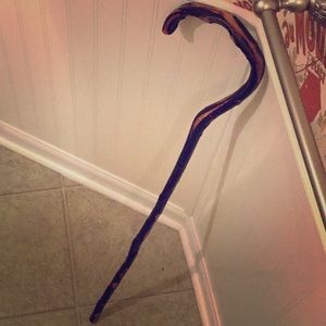 vintage hand-carved wooden cane, decorator piece!